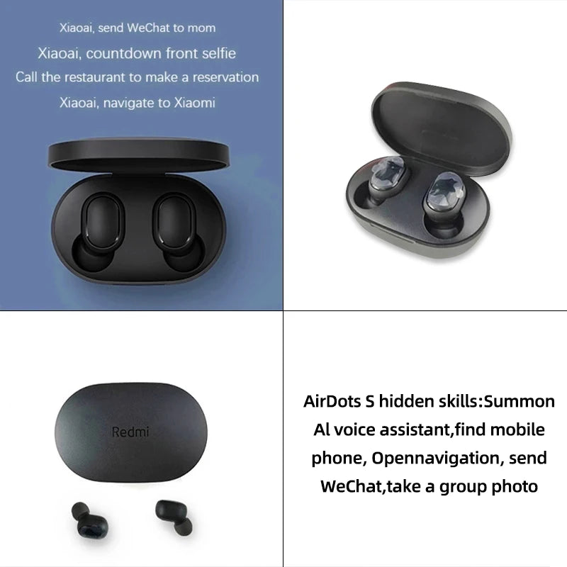 New Xiaomi  Airdots 2 Wireless Bluetooth Headset with Mic Earbuds Airdots 2 Fone Bluetooth Earphones Wireless Headphones