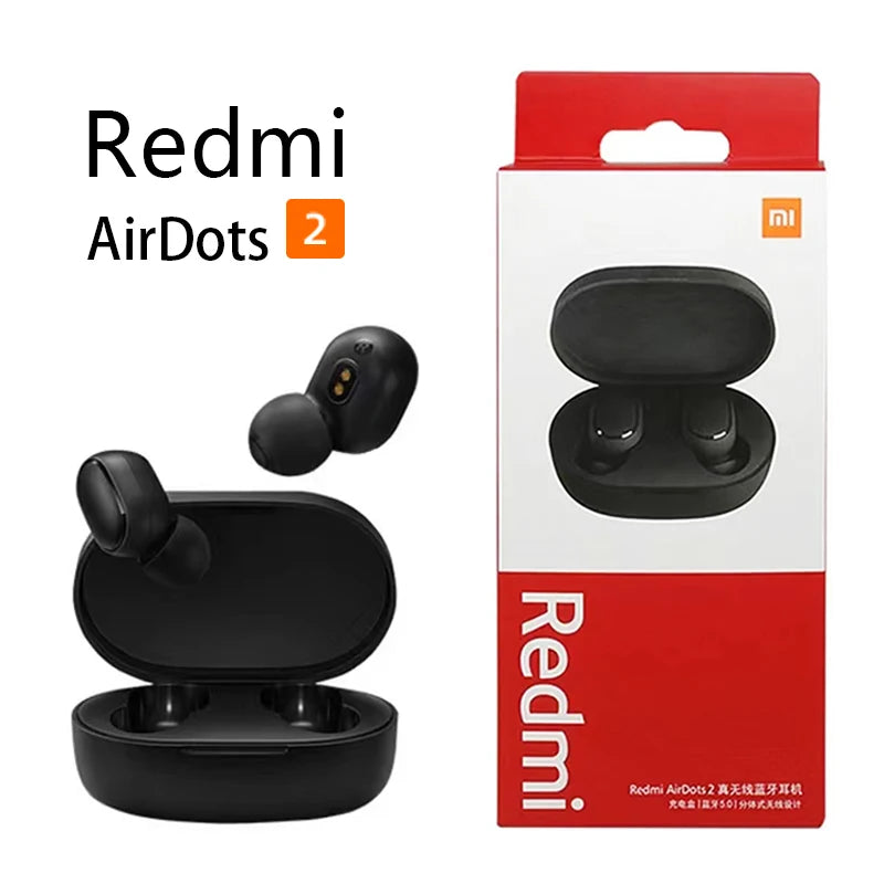 New Xiaomi  Airdots 2 Wireless Bluetooth Headset with Mic Earbuds Airdots 2 Fone Bluetooth Earphones Wireless Headphones