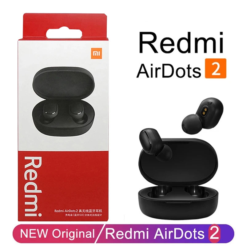 New Xiaomi  Airdots 2 Wireless Bluetooth Headset with Mic Earbuds Airdots 2 Fone Bluetooth Earphones Wireless Headphones